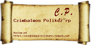 Czimbalmos Polikárp névjegykártya